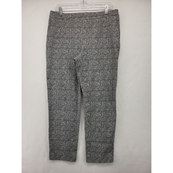 CHARTER CLUB WOMEN'S PANTS SIZE 10 BLACK WHITE PULL ON SLACKS CASUAL LADIES - Picture 1 of 11
